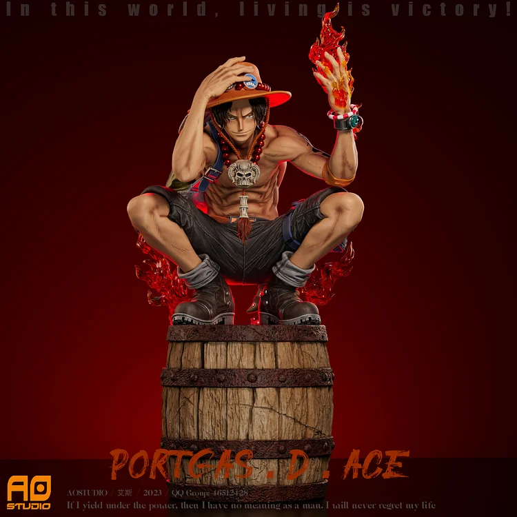 PRE-ORDER AO STUDIO Oversized One Piece Portgas·D· Ace 1/3 & 1/6 Statue（GK）