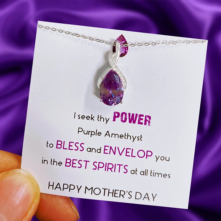 For Mom - Amethyst to Bless and Envelop You Necklace