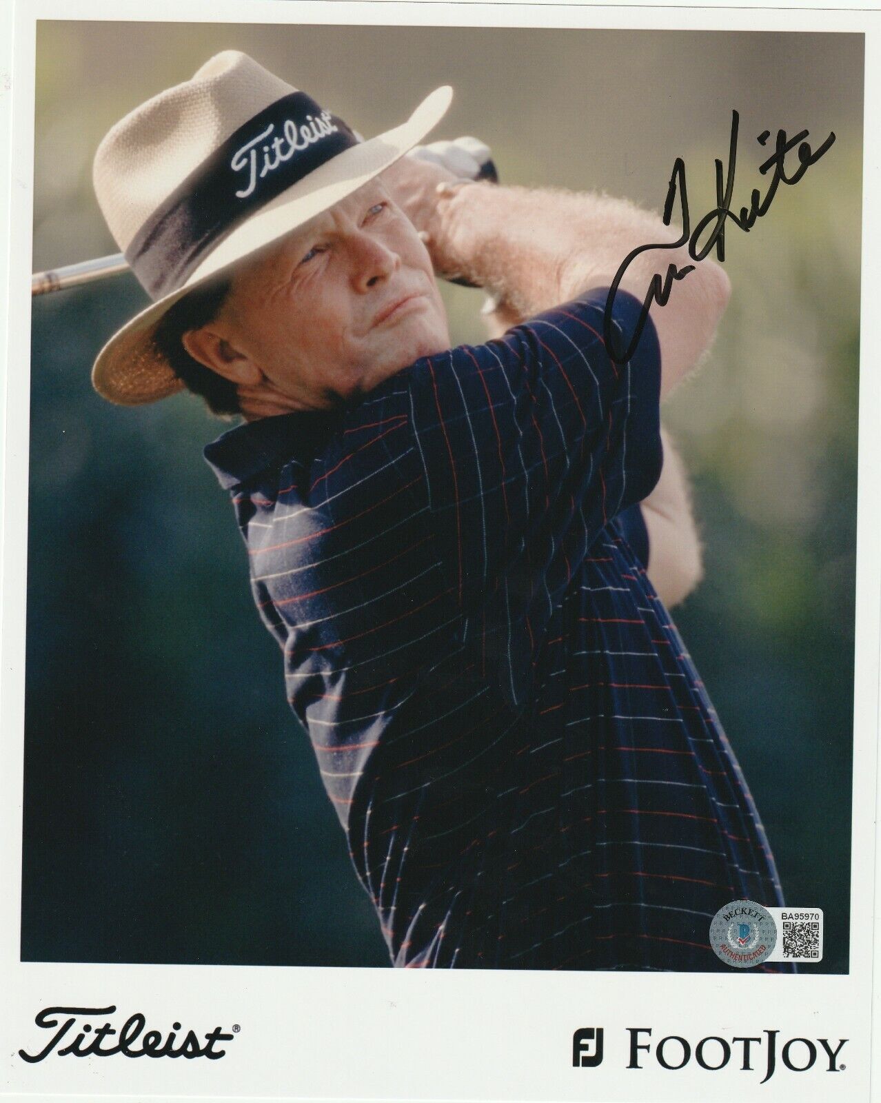 TOM KITE Signed PGA 8x10 Photo Poster painting with Beckett COA