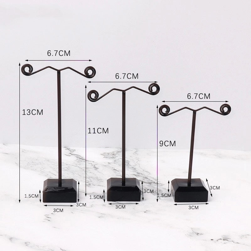 Minimalist T Shape Arylic Metal Jewelry Rack