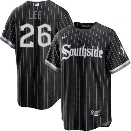 Men's Chicago White Sox #26 Korey Lee  Black Home Replica Jersey