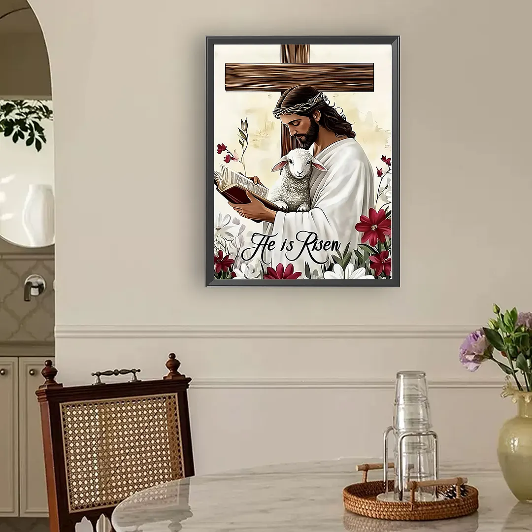 Jesus Lamb Resurrection Diamond Painting Kit 30x40cm