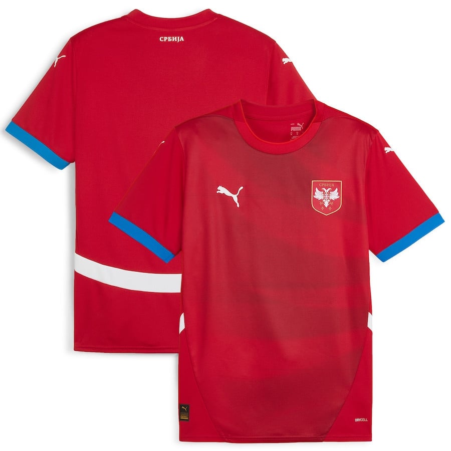 Maillot Foot Serbie-et-Monténégro 2006/2007 - Lotto - XL Bleu - Fabriqué En Hongrie