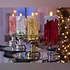 LED Christmas Candles Decoration Gift Rechargeable With Glitter