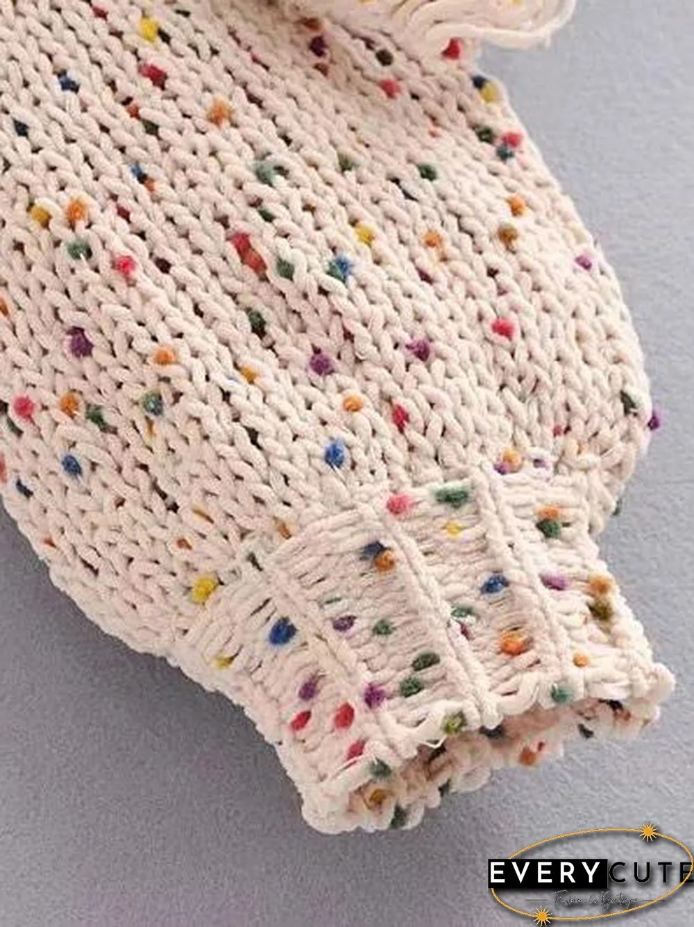 Knitting Holes Loose Sweater Tops