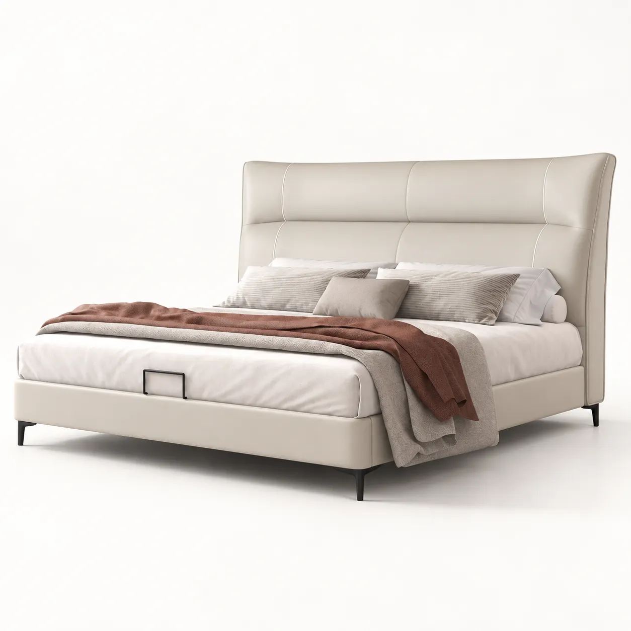Upholstered Bed 220678 — white studio view