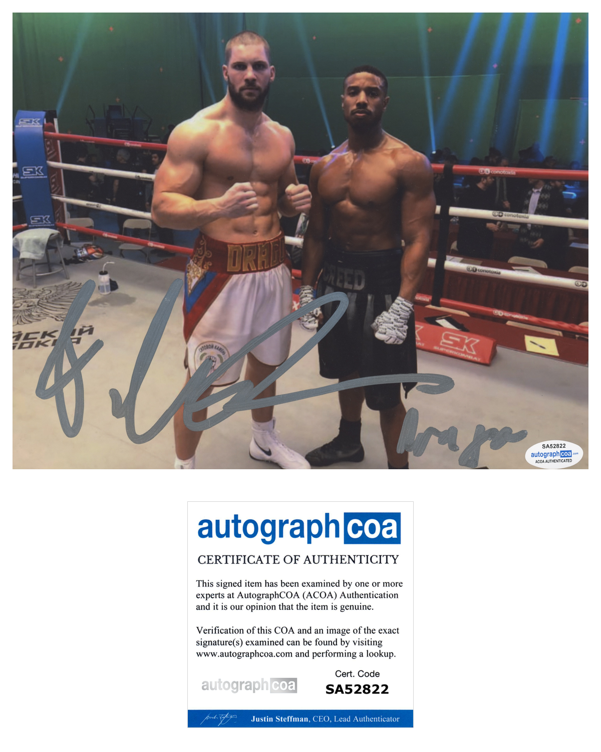 Florian Munteanu Signed Autographed 8x10 Photo Poster painting Creed II 2 Viktor Drago ACOA COA