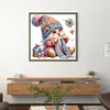 Gnome Knitting A Sweater-11CT Stamped Cross Stitch 45*45cm/17.72*17.72in