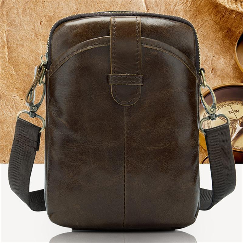 Casual Leather Retro Style Crossbody Bag Men's Shoulder Bag