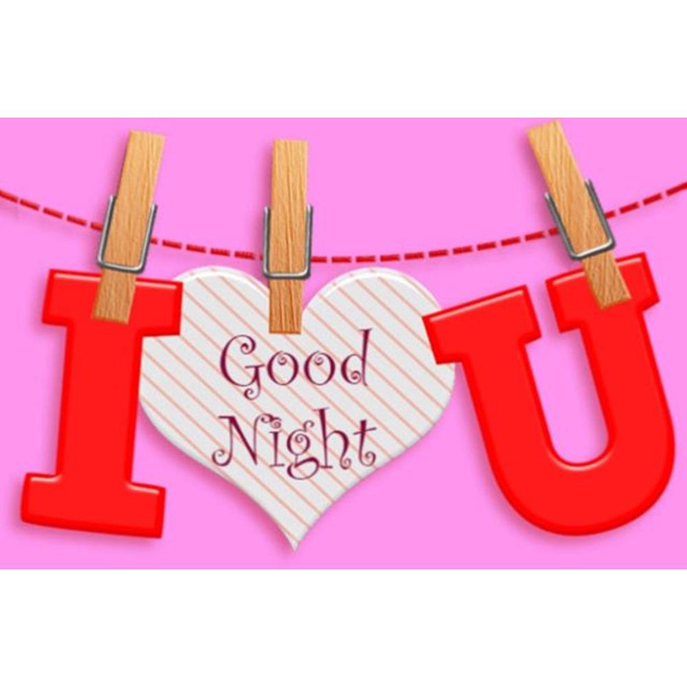 

I LOVE U Clip String - Round Drill Diamond Painting - 40x30cm, 501 Original