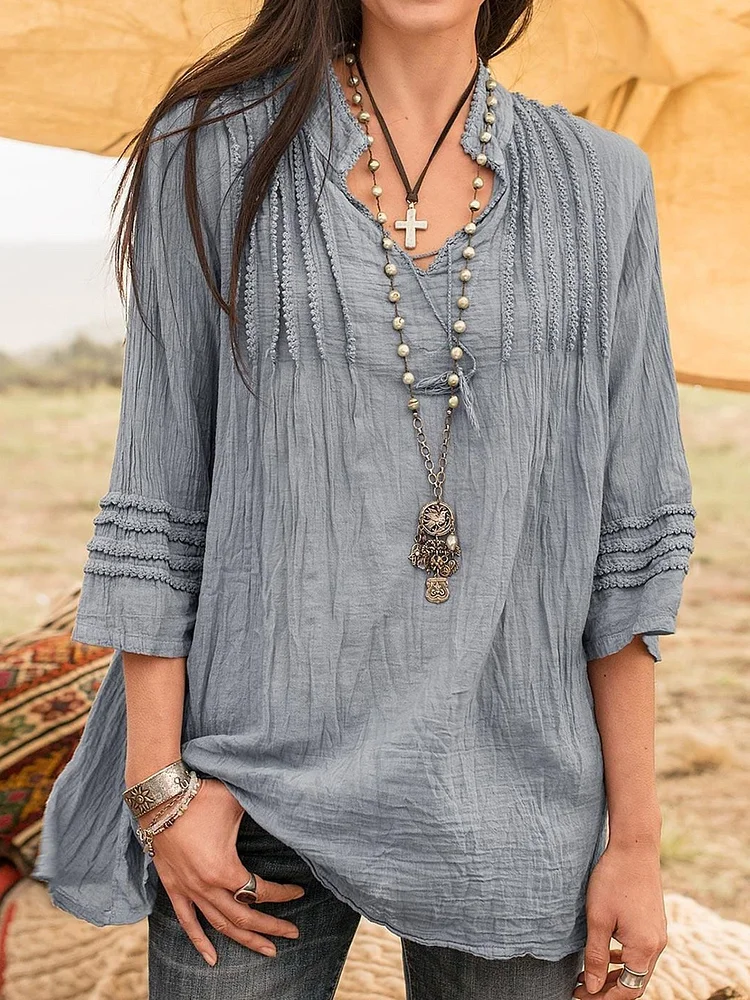 Boho Guipure Lace Shirts & Tops