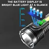 COB Flashlight IPX4 Waterproof Searchlight 4 Modes for Hiking Climbing Emergency