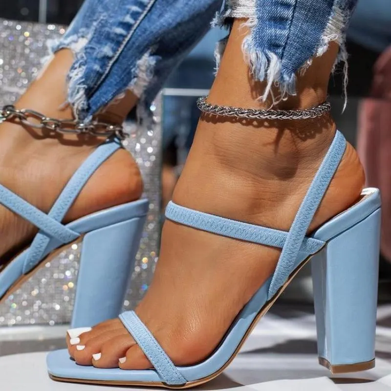 Women Sandals 2022 Ladies High Heels Shoes Pumps Open Toes Fashion Party Female Lady Ytmtloy Rubber Casual Sandalias Feminina