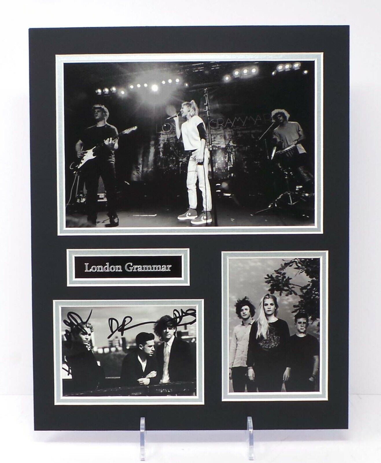 London GRAMMAR Indie Music Rock Band Signed & Mounted Photo Poster painting Display AFTAL RD COA