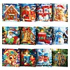 12Pcs DIY Diamond Painting Greeting Card with Envelopes&Tools Diamond Painting Greeting Card Set Multi Purpose Creative Birthday & Thanksgiving Card Kit