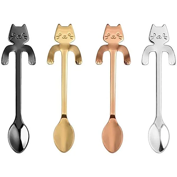 STAINLESS STEEL CAT TEASPOONS（4 PCS）