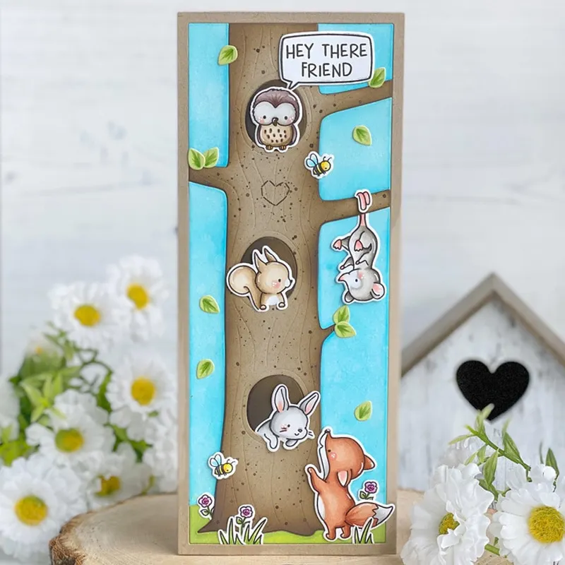 Nigikala Goddess Metal Cutting Dies High-Rise Tree Scene Diy Scrapbooking Photo Album Decorative Embossing Paper Card Crafts