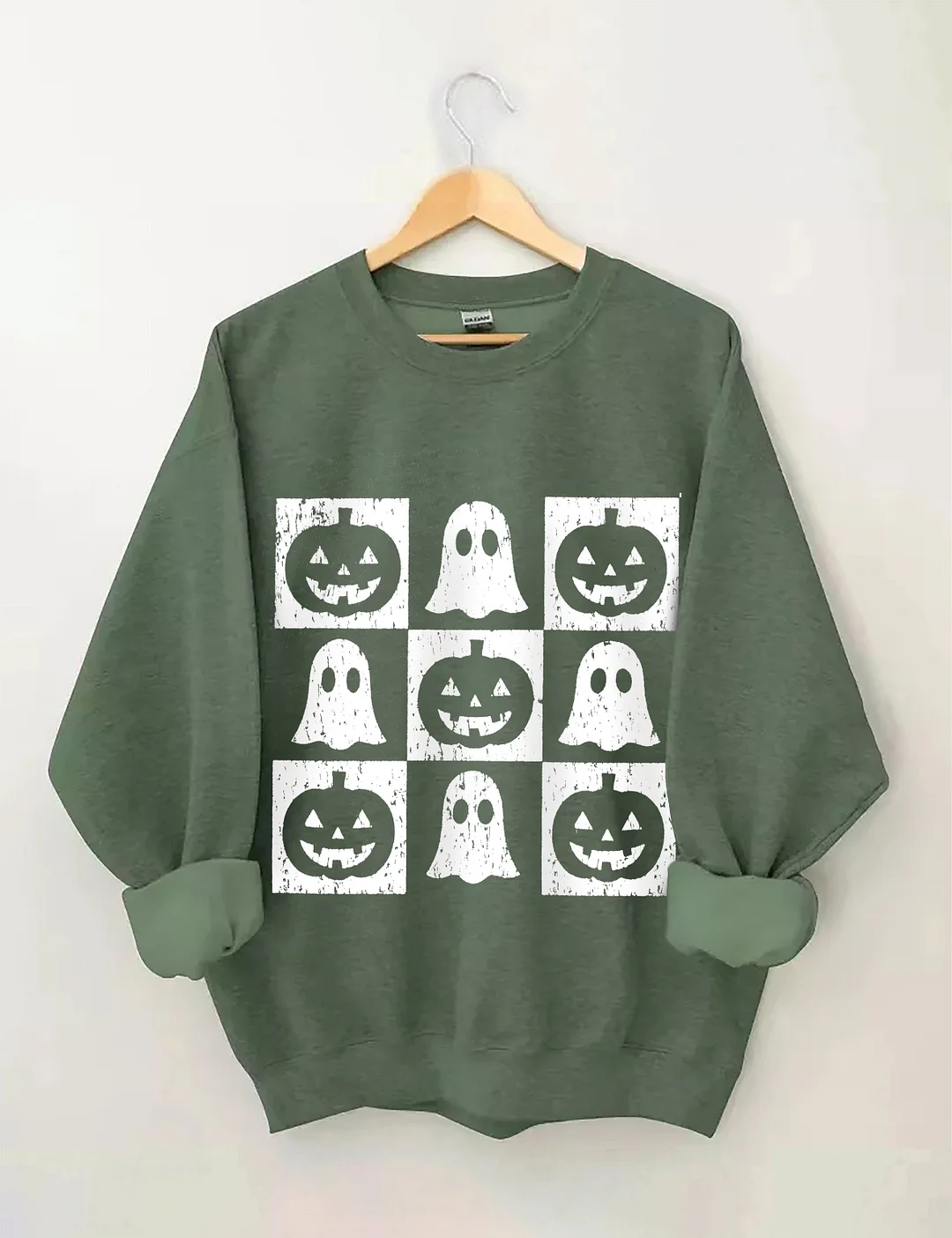 Checkered Halloween Sweatshirt