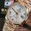 Rolex Day-Date 36 m128235-0070 Rose Gold White Dial Fluted Bezel (36mm) Super Clone