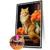 Diamond Painting-DIY Full Round Drill Flower Cat（40*60CM)