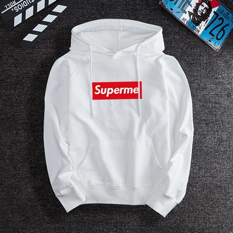SUPERME Solid Color Printed Hoodie
