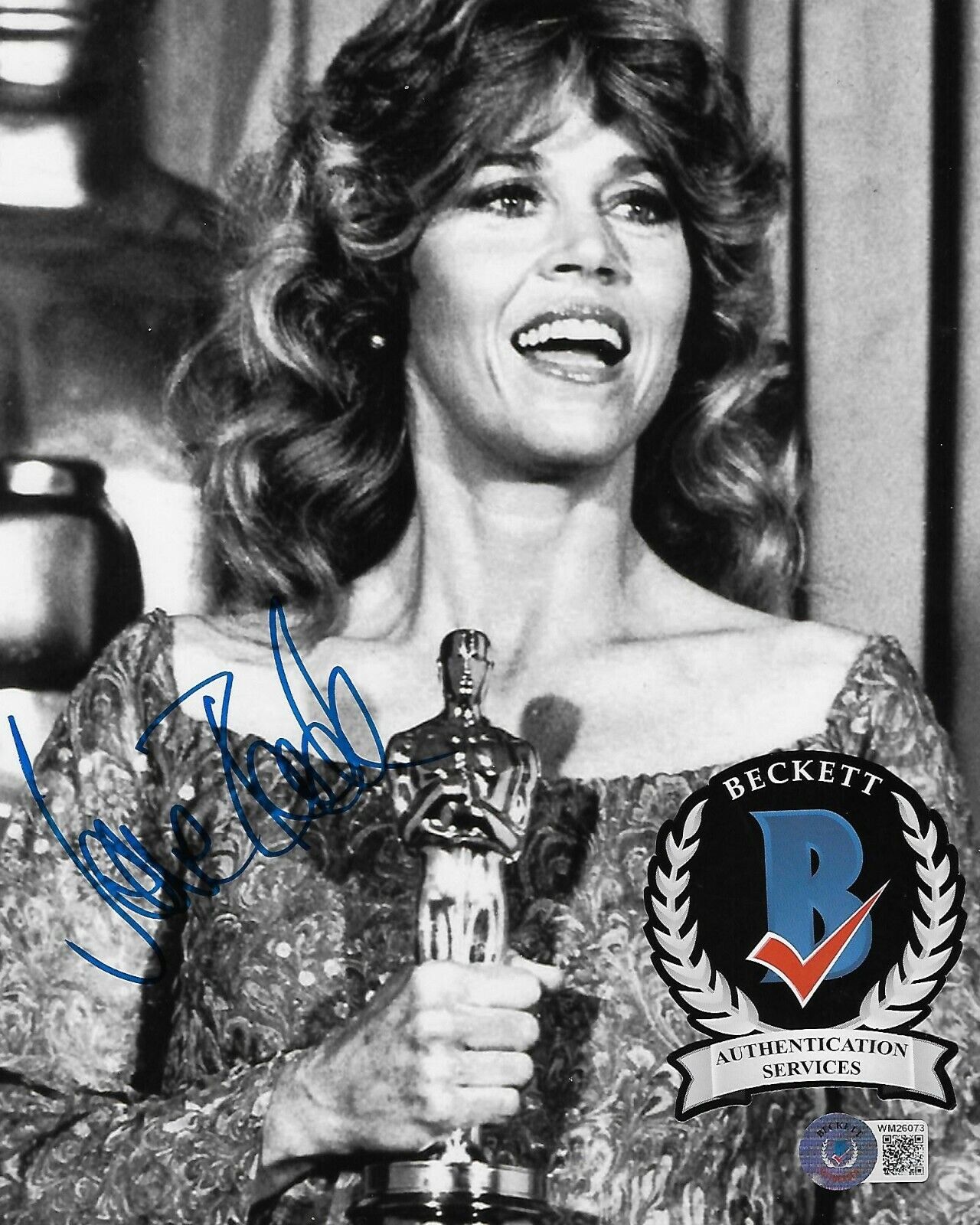 Jane Fonda Original Autographed 8X10 Photo Poster painting w/Beckett COA #2