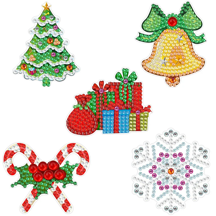 Christmas - Brooch Decoration - DIY Diamond Crafts(5pcs)