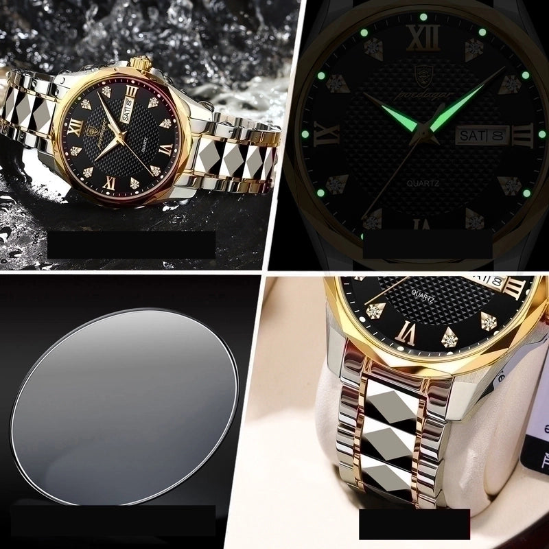 Business Geometric Butterfly Double Snap Quartz Men’s Watches