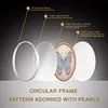 DIY Pearl Painting Art Kit,Round Dust-proof Outer Frame with Tassel Hanging Kit