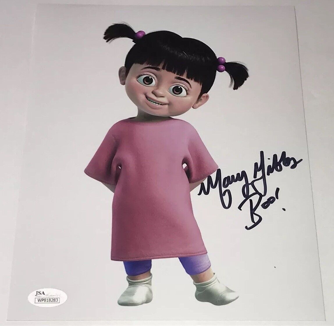 MARY GIBBS Signed Boo MONSTERS INC 8x10 Photo Poster painting IN PERSON Autograph JSA COA