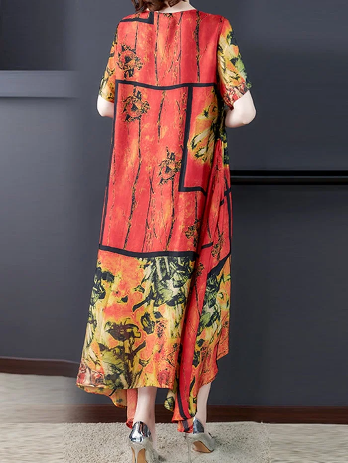 Elegant Fashion Print Dress