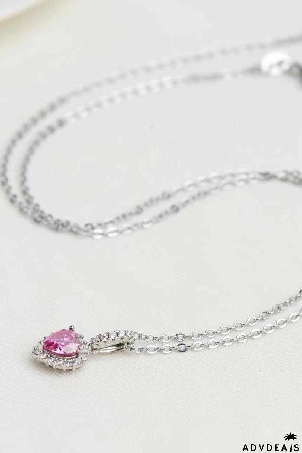 1 Carat Moissanite Heart Pendant Necklace