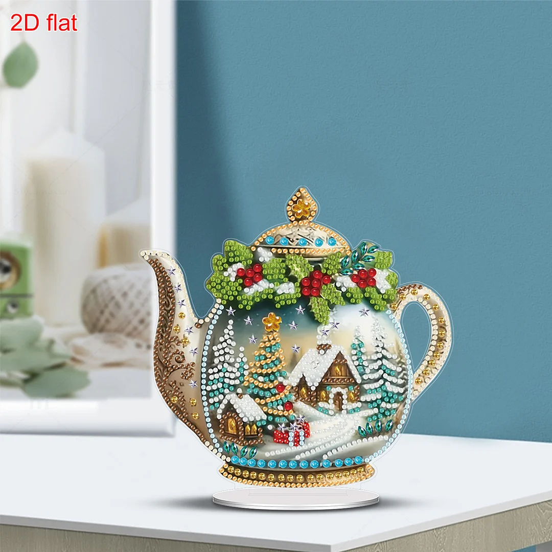 2D Flat DIY Cup Desktop Diamond Art Kits Bedroom for Home Office Desktop Decor