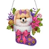 >SALE<Acrylic Special Shaped Christmas Stocking Pomeranian Hanging Diamond Kits Decor