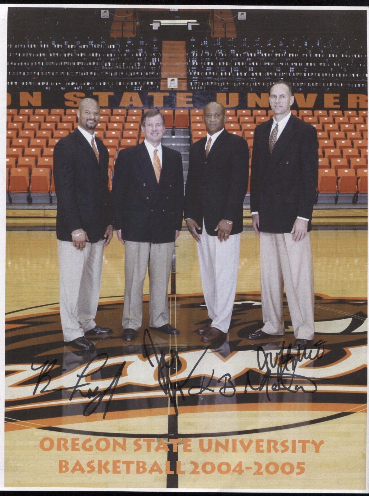 Jay John and Staff Signed 8x10 Photo Poster painting College NCAA Basketball Coach Autographed