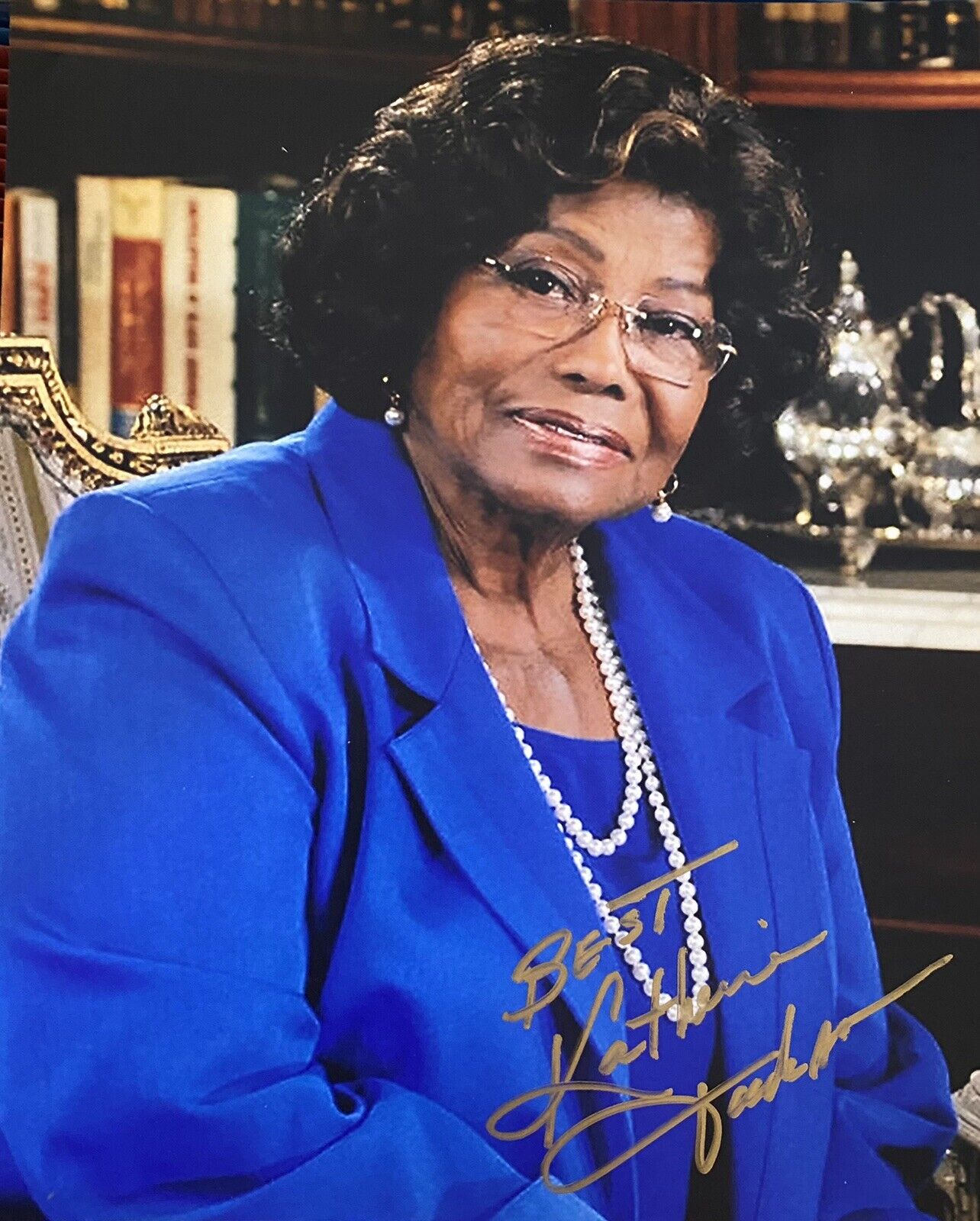 Katherine Jackson Signed Autographed Color Photo Poster painting 8x10 With Michael Jackson