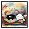 Cat On Sofa-11CT Stamped Cross Stitch 40*40cm tapestrymarket