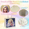 Praying Woman DIY Linen Diamond Painting Tote Bag for Adults Women Gift