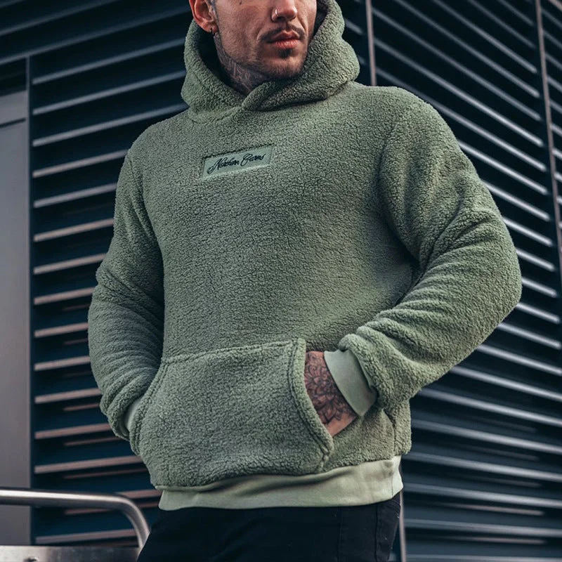 Sukestyle Fashion Hooded Men's Plush Sweater