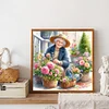 Diamond Painting-DIY Full Round Drill Garden Old Lady