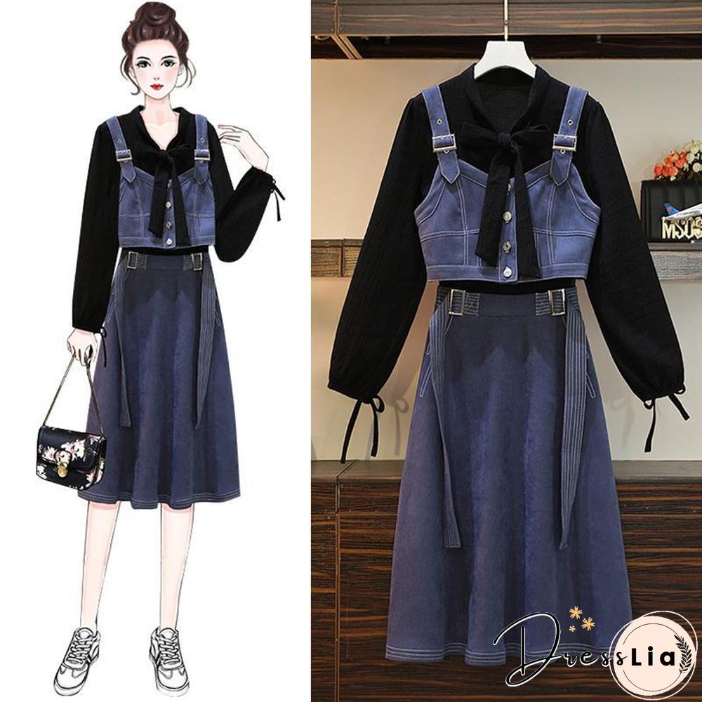 Fashion Denim Three-piece Set P11546
