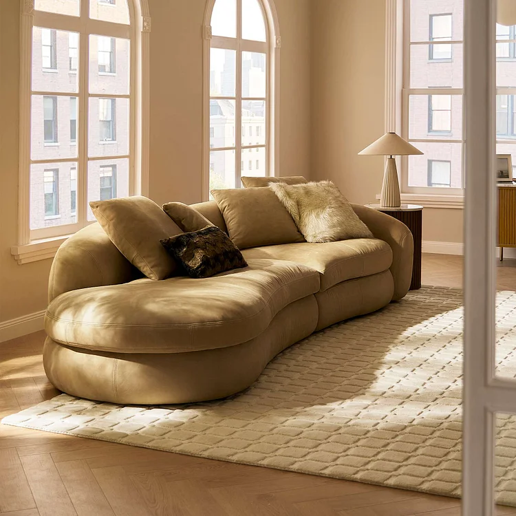 Fable Leather Side Chaise Sofa