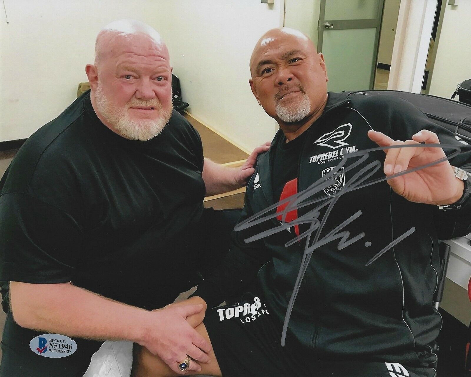 Keiji Mutoh Signed 8x10 Photo Poster painting BAS COA WCW New Japan Pro Wrestling Vader Picture