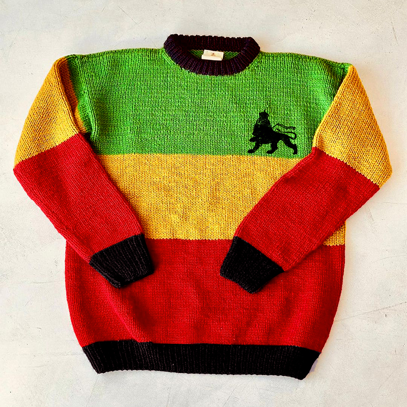 Reggae Art Lion Of Judah Knitted Unisex Sweater wearshes