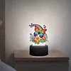 Animal Diamond Painting Night Light DIY Diamond Painting Lamp(Rainbow Butterfly)