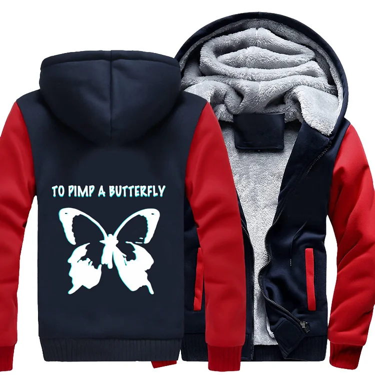 KUWALLA Butterfly Varsity Jacket in Red for Men