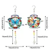 2pcs DIY Diamond Painting Bird Butterfly Wind Chimes Crystal Window Suncatcher Craft Set Birthday Gifts Home Garden Decor