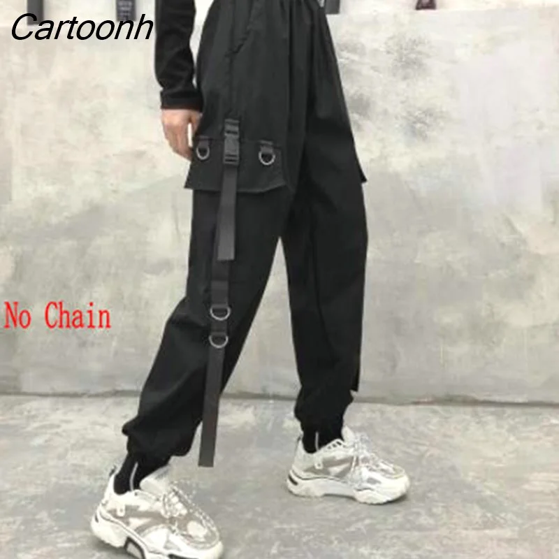 Cartoonh Big Pockets Cargo Pants Women High Waist Streetwear Pants Baggy Tactical Trouser Hip Hop High quality Joggers Pants Female