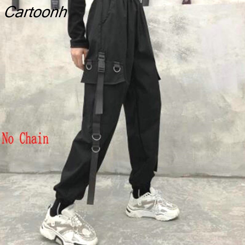 Cartoonh Big Pockets Cargo Pants Women High Waist Streetwear Pants Baggy Tactical Trouser Hip Hop High quality Joggers Pants Female
