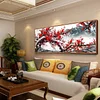 (100*50cm)Red Plum Primula - Full Round Drill Diamond Painting